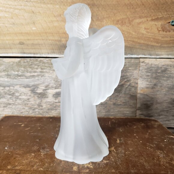 Frosted glass Angel figurine with Song Book by Carolina Designs Ltd. - Picture 2 of 6